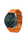 Huawei Gt  Gt 2 Honor Magic Watch Uyumlu 2 46mm Akıllı Saat Silikon Kordon Siyah - 10
