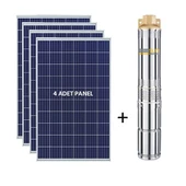 0.8HP 285 WATT 4 ADET GÜNEŞ PANELİ VE DC SOLAR POMPA TAK ÇALIŞTIR HAZIR - 1