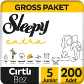 Sleepy Extra Günlük Aktivite Gross Paket Bebek Bezi 5 Numara Junior 200 Adet - 1