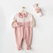 Kız Bebek Tulum Takım Romper Band Set Velvet Puppy Gazelle AC25043 - 1