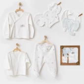 Erkek Bebek The Zoo Balboa 5'li Hastane Çıkış Seti Ekru AC25260 - 1