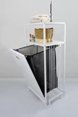 Digithome Metal Kirli Sepetli 2 Raflı Çok Amaçlı Banyo Düzenleyici Raf Organizer Beyaz – MRS-007 C1-1-369 - 1