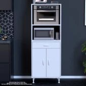 Modilayn BİRCE LİNA M-60 x 162,4 x 48 cm Çekmeceli Çok Amaçlı Fırın ve Banyo & Mutfak Dolabı - 3