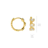 14 Ayar Baget Tek Hakla Altın Küpe 0,96 gr - 4