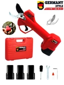 Germany Style 3 Akülü 16.8 V 2.6 Ah Dal Budama Makası 32 Mm Yedek Bicak Hediyeli - 1