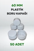 Plastik Boru Kapağı 60 MM (50 Adet) - 2