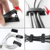 Yapışkanlı Kablo Düzenleyici Klips 4lü Set - 4