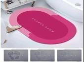 Büyük Boy Pembe Süper Su Emici Kaymaz Tabanlı Banyo Paspası ( 80*50 )cm - 2