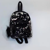 Fiyra crn Siyah Pullu Kız Çocuk Sırt Çantası (16cmx20cmx10cm) - 4