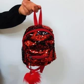 Fiyra crn Kırmızı Pullu Kız Çocuk Sırt Çantası (16cmx20cmx10cm) - 2