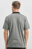 Siyah Kısa Kol Kendinden Desenli Jakarlı Polo Yaka Classic Comfort Fit Tişört 1011240190 - 5