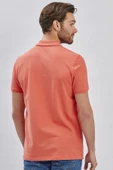 Pembe Pike Polo Yaka Garnili Pamuklu Likralı Casual Slim Fit Dar Kesim Tişört 1011240156 thumbnail 5