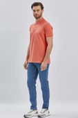 Pembe Pike Polo Yaka Garnili Pamuklu Likralı Casual Slim Fit Dar Kesim Tişört 1011240156 thumbnail 2
