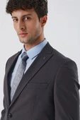 Açık Antrasit Kırlangıç Yaka Astarlı 6 Drop Comfort Fit Rahat Kesim Klasik Takım 1001230153 thumbnail 6