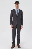 Açık Antrasit Kırlangıç Yaka Astarlı 6 Drop Comfort Fit Rahat Kesim Klasik Takım 1001230153 thumbnail 2