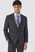 Açık Antrasit Kırlangıç Yaka Astarlı 6 Drop Comfort Fit Rahat Kesim Klasik Takım 1001230153 thumbnail 3