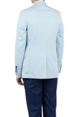 Koyu Mavi Saten Kırlangıç Yaka Astarlı 6 Drop Slim Fit Dar Kesim Smokin Damatlık 1001190163 - 3