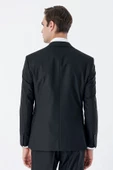 Siyah Mono Yaka Çift Yırtmaç Yelekli 6 Drop Slim Fit Dar Kesim Basic Takım Elbise 1001240186 thumbnail 7