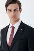 Siyah Mono Yaka Çift Yırtmaç Yelekli 6 Drop Slim Fit Dar Kesim Basic Takım Elbise 1001240186 thumbnail 6