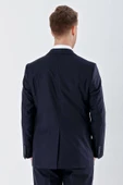 Lacivert Gabardin Mono Yaka 6 Drop Comfort Fit Rahat Kesim Basic Takım Elbise 1001240010 - 7