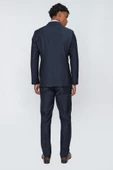Lacivert Gabardin Mono Yaka 4 Drop Comfort Fit Rahat Kesim Basic Takım Elbise 1001240009 - 5