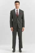 Siyah Kendinden Mono Yaka 2 Düğme 4 Drop Comfort Fit Classic Takım Elbise 1001240181 - 5