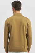 Bal Uzun Kollu Örme Polo Yaka Slim Fit Dar Kesim Triko 1012245150 - 6