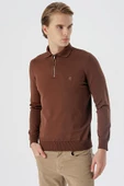 Taba Örme Polo Yaka Klasik Slim Fit Dar Kesim Triko 1012235169 - 1