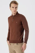 Taba Örme Polo Yaka Klasik Slim Fit Dar Kesim Triko 1012235169 - 3