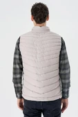 Taş Rengi Dik Yaka Dolumlu Casual Şişme Yelek 1009235152 - 7
