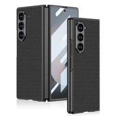 Galaxy Z Fold 6 Kılıf Karbon Fiber Tasarımlı Titanyum Metal Redclick Kıpta Caz Kapak - 1