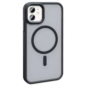 Apple iPhone 12 Kılıf Magsafe Şarj Özellikli Mat Arka Yüzey Redclick Sio Kapak thumbnail 3