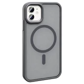 Apple iPhone 12 Kılıf Magsafe Şarj Özellikli Mat Arka Yüzey Redclick Sio Kapak thumbnail 4