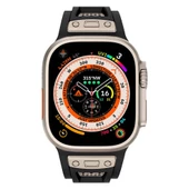 Apple Watch 42mm KRD-117 Hava Alabilen Delikli Metal Süslemeli Desenli Silikon Kordon - 8