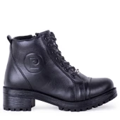 Pierre Cardin 54062 Kadın Hakiki Deri Fermuarlı Bağcıklı Bot - 1