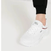 U.S. Polo Assn  Beyaz Yüksek Taban Kadın Sneaker Ayakkabı - 4