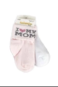 Kız Bebek Annemi Seviyorum 2'Li Soket Çorap thumbnail 12
