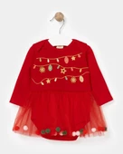 Name Baby Kids Kız Bebek Tütülü Ponponlu Yılbaşı Elbisesi - 6