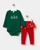 Name Baby Kids Kız Bebek Taytı Tütülü Yılbaşı Takımı - 10