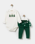 Name Baby Kids Kız Bebek Taytı Tütülü Yılbaşı Takımı - 3