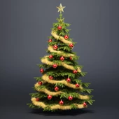 Yılbaşı Altın Simli Yıldız Çam Ağacı Tepeliği 14 cm - 2