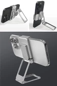 BUFFER®  360 derece Dönen Tüm Telefon Tipleri İle Uyumlu Metal Telefon Standı Braket - 7