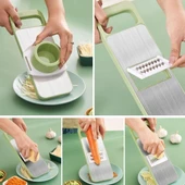 BUFFER® 7 Farklı Bıçaklı Doğrayıcı Keskin Pratik Mutfak Rendesi Doğrayıcı - 5