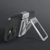 BUFFER®  360 derece Dönen Tüm Telefon Tipleri İle Uyumlu Metal Telefon Standı Braket - 5