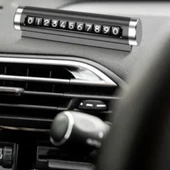 BUFFER® Alüminyum Kasa Siyah Renk Çevirmeli Araç Içi Telefon Numaratörü Park Oto Numaratörü - 5