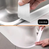 BUFFER®  Su Sızdırmaz Banyo Mutfak Lavabo Küvet İzolasyon Şerit Bant,Lavabo Kenar Bandı 3.2 mt x 38 mm - 5
