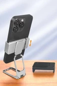 BUFFER®  360 derece Dönen Tüm Telefon Tipleri İle Uyumlu Metal Telefon Standı Braket - 10