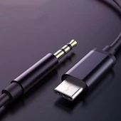 BUFFER®  Type C Android ve  35 mm Kulaklık Girişli Ses Dönüştürücü Aux  Kablo - 6
