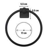 BUFFER® Kendiliğinden Yapışkanlı Siyah Paslanmaz Metal Yuvarlak Havluluk - 5