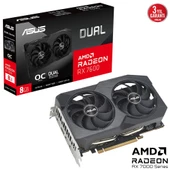 Asus Radeon RX 7600 DUAL-RX7600-O8G-V2 8GB GDDR6 128bit OC Ekran Kartı - 1